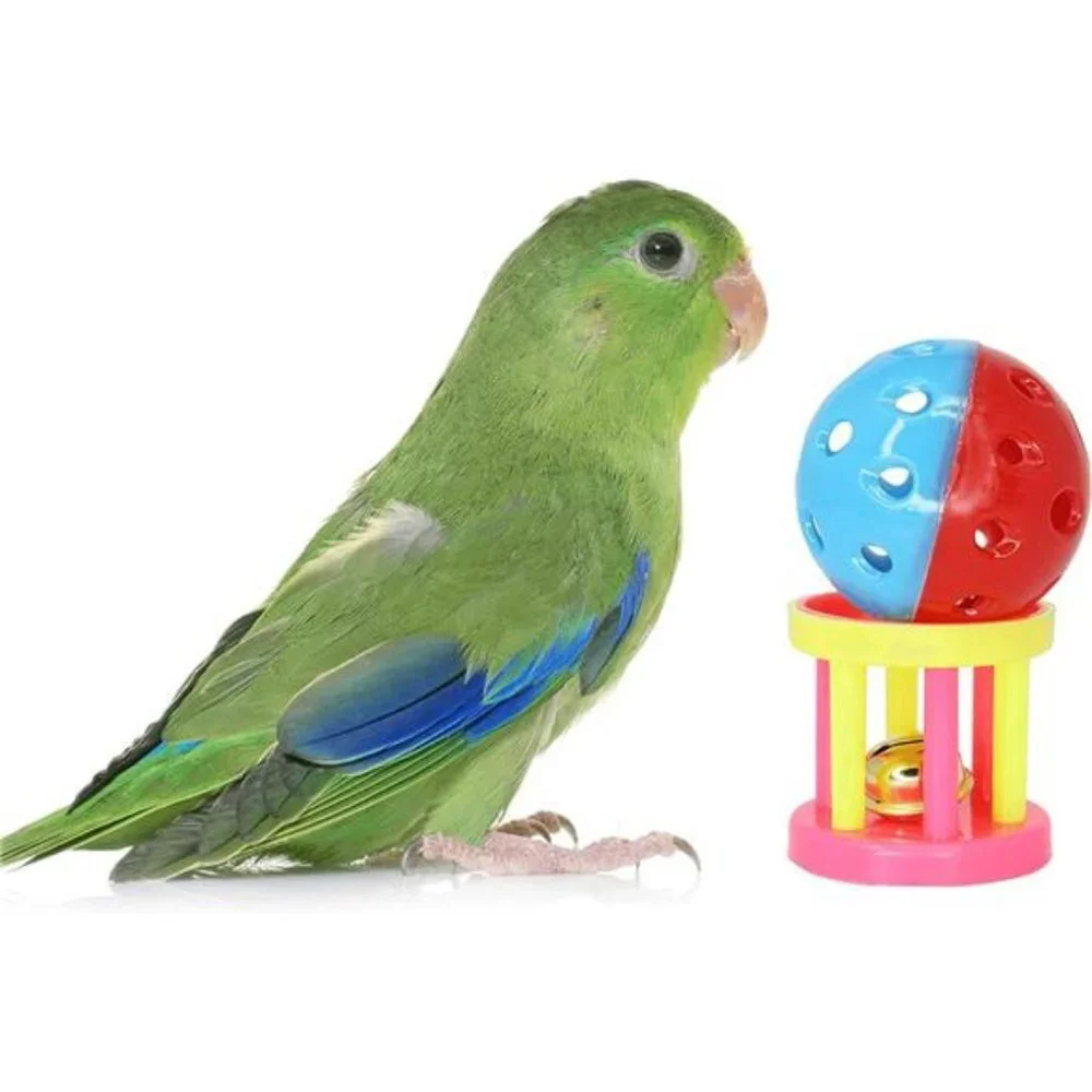 BirdToys 1195Play Three BallsBell Jingle Budgie Finch Parakeet Lovebird Parrolet